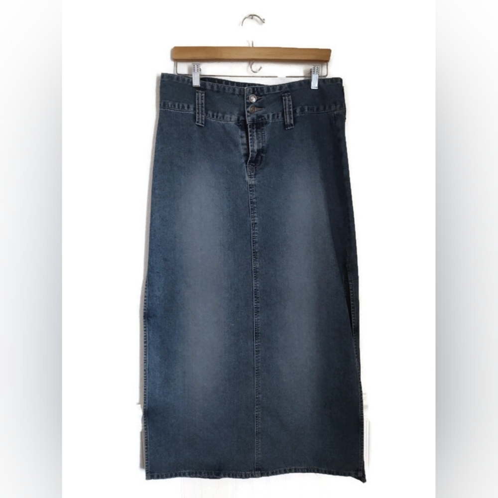 STEPHAN HARDY Squeeze Denim Skirt Medium Wash Size 9/10